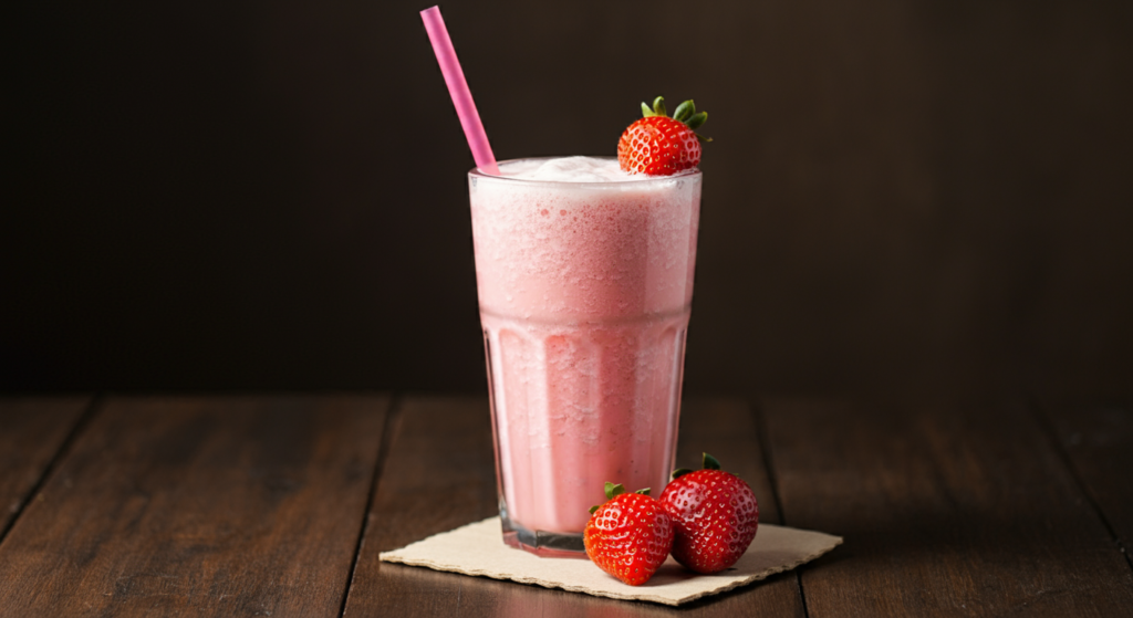 Shake de Morango Com Whey