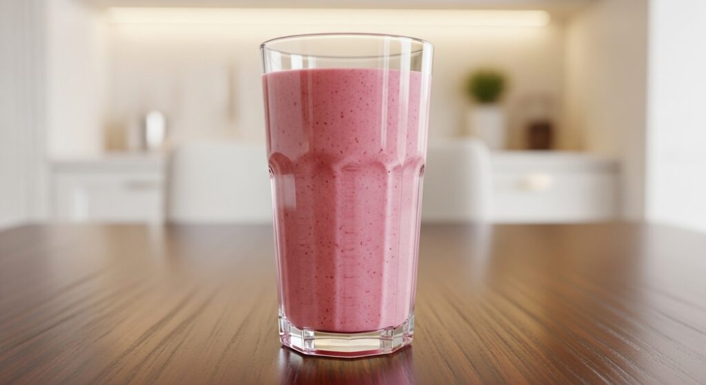 Shake protéico com morango