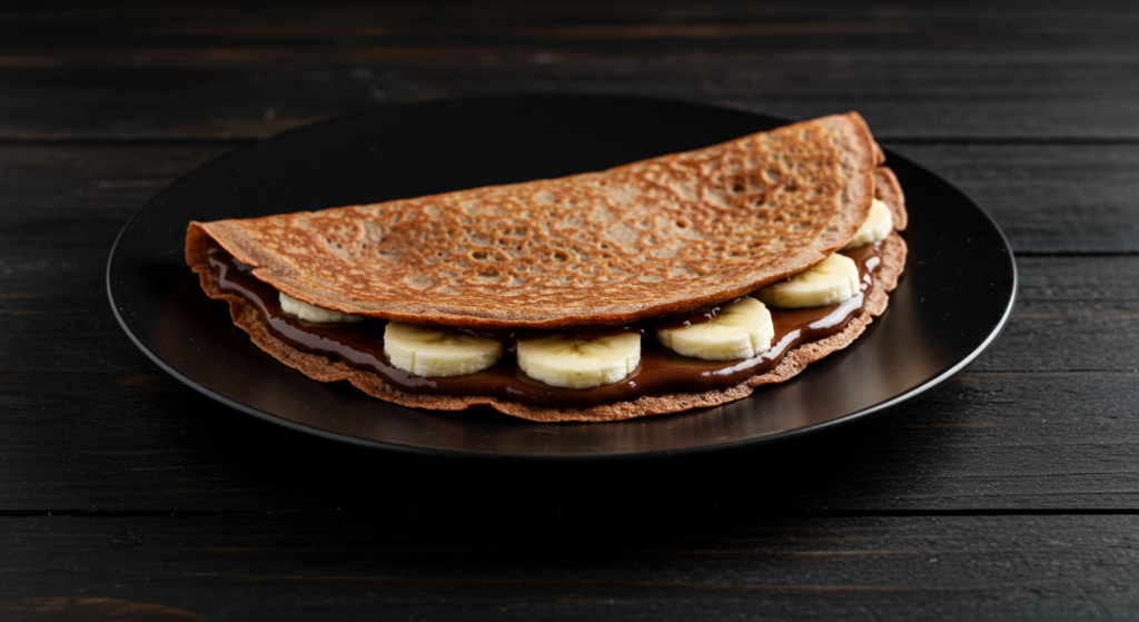 Crepe de chocolate com banana