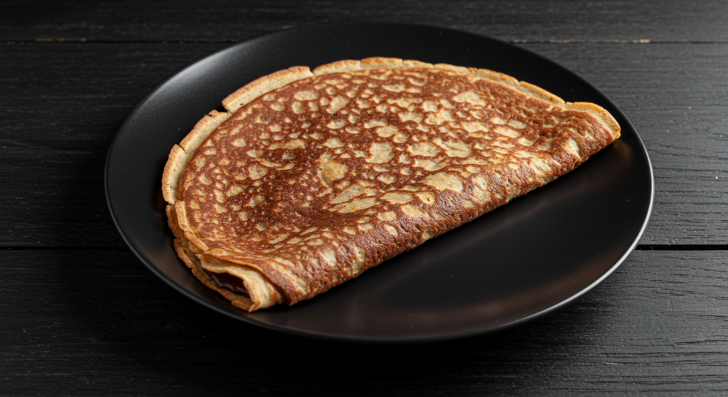Crepe de chocolate com recheio fino