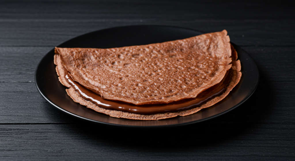 Crepe de chocolate com recheio médio