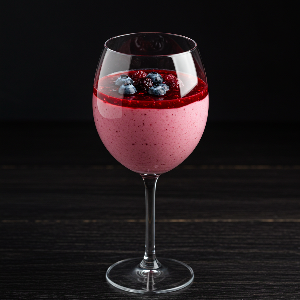 Mouse de frutas vermelhas com calda