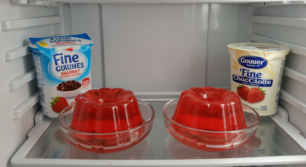 Sobremesa pronta na geladeira