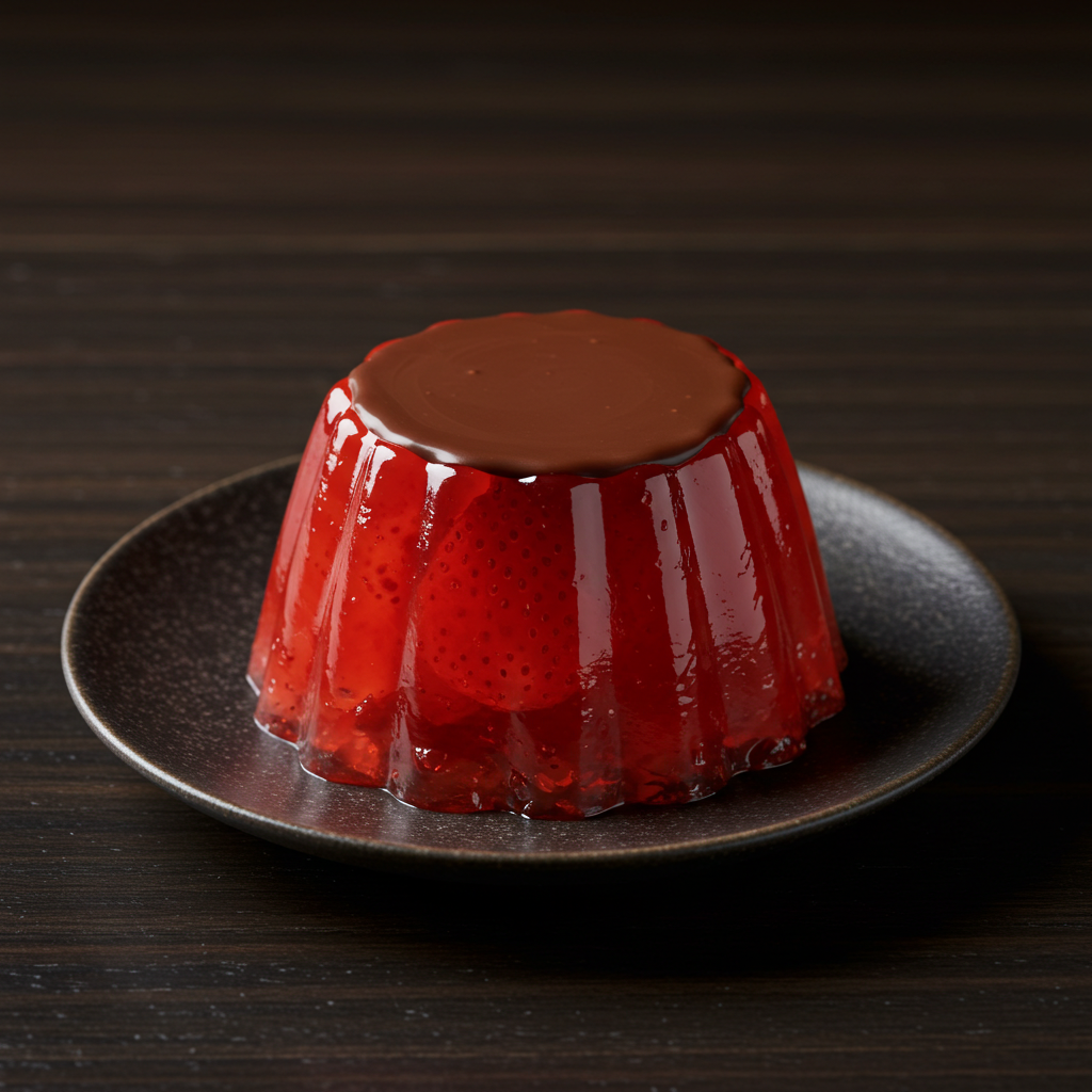 Sobremesa zero açúcar com cobertura de chocolate