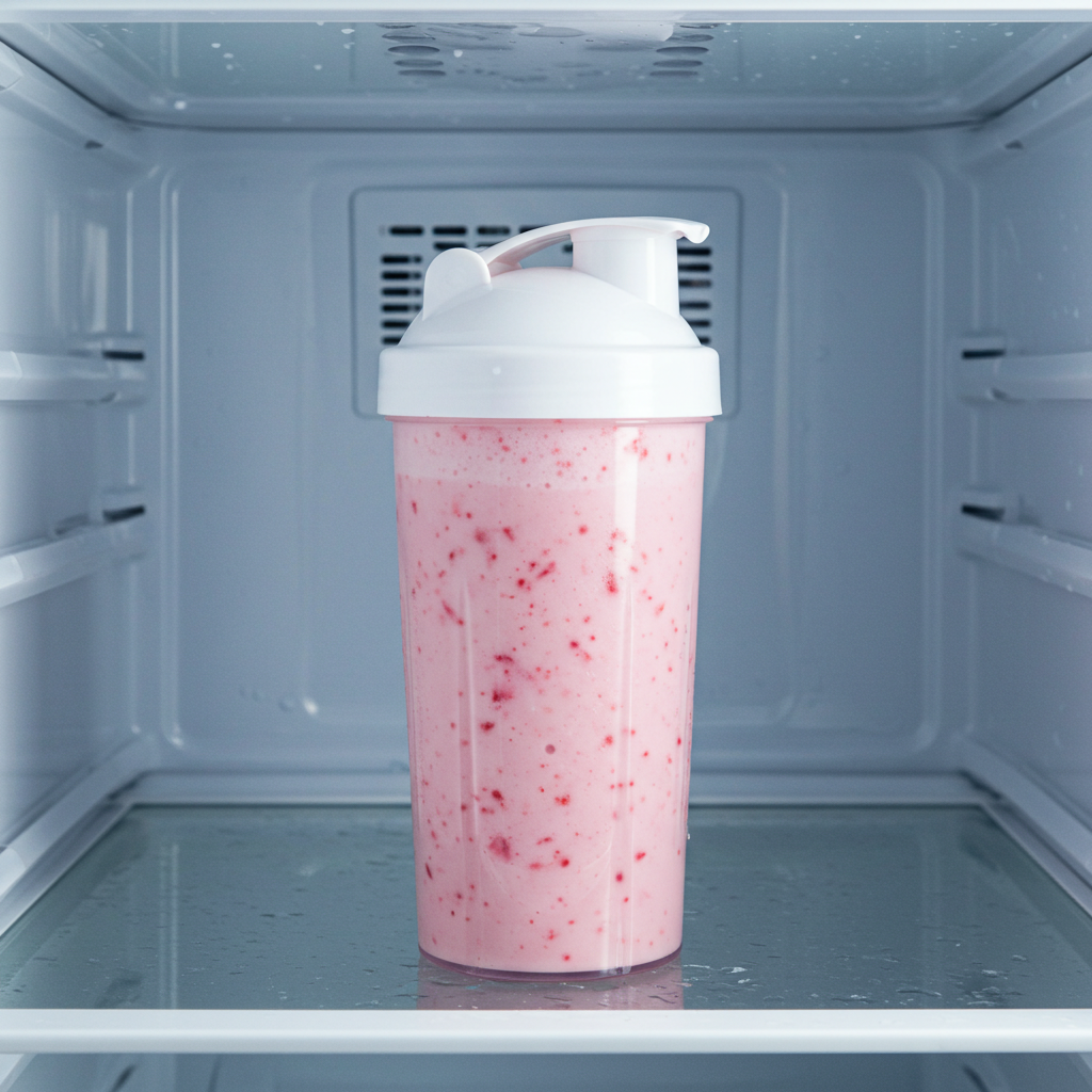 Armazenamento do drink com Whey Protein