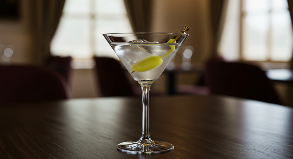 Azeitona no Dry Martini sem álcool