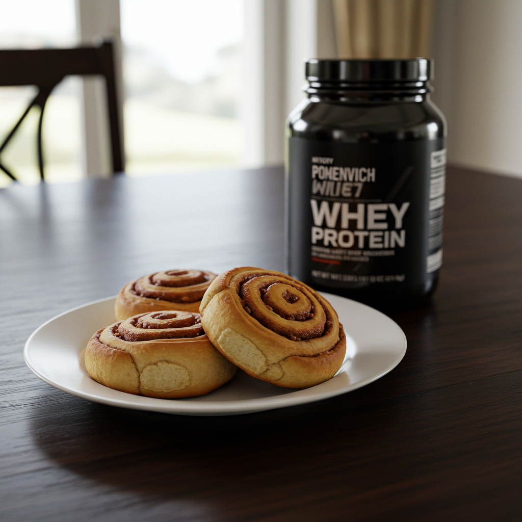 Cinnamon roll com whey protein