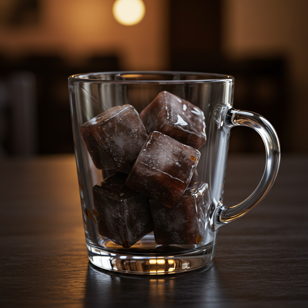 Cubos de gelo de café