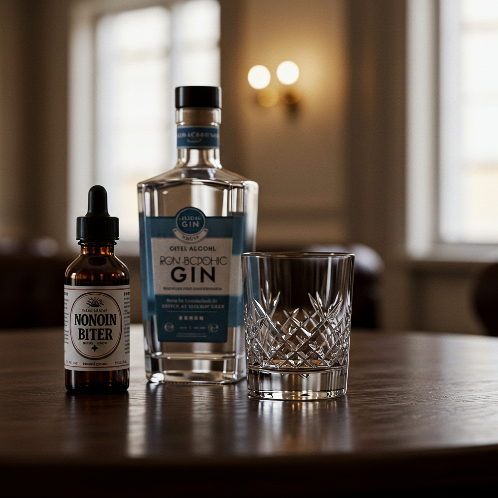 Gin e bitter sem álcool