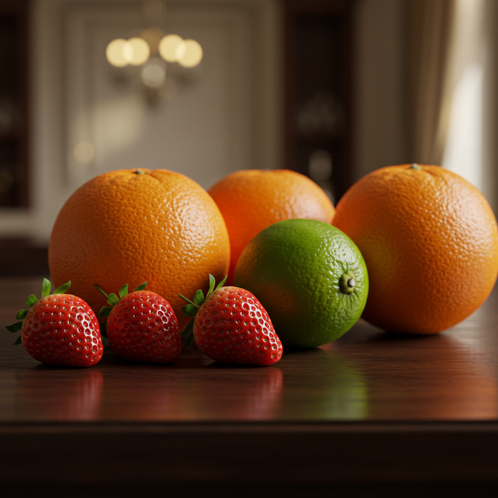 Ingredientes do drink Morango com Laranja