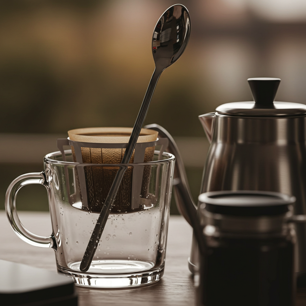 Itens para preparar café gelado