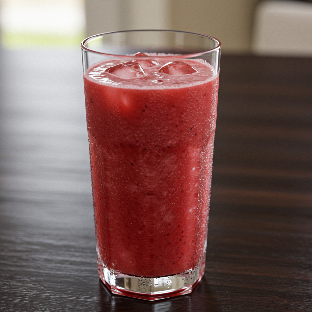 Suco de frutas vermelhas com Whey protein