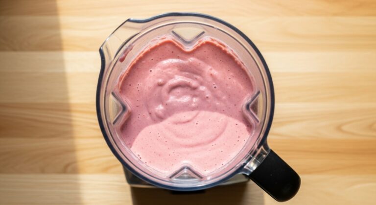 Batendo vitamina de morango com whey