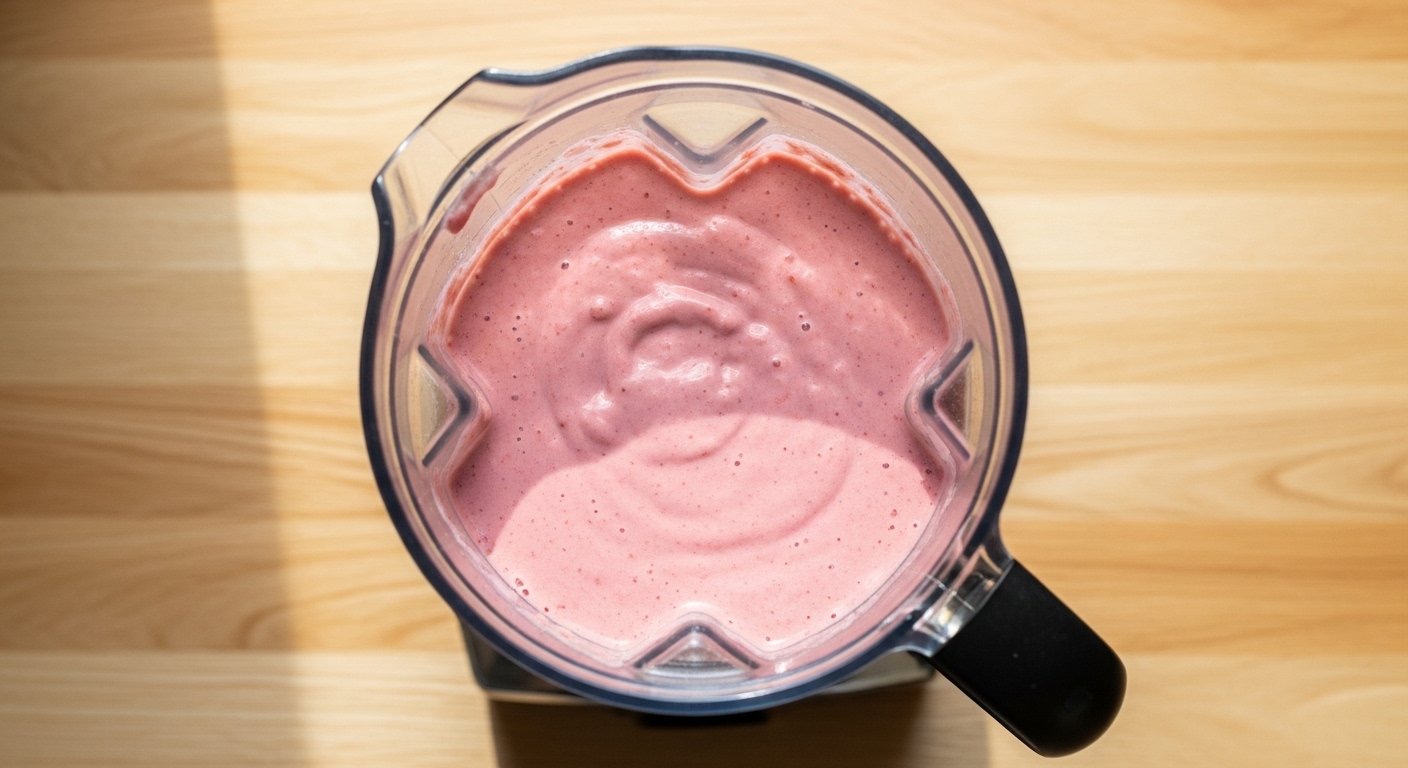 Batendo vitamina de morango com whey Batendo vitamina de morango com whey