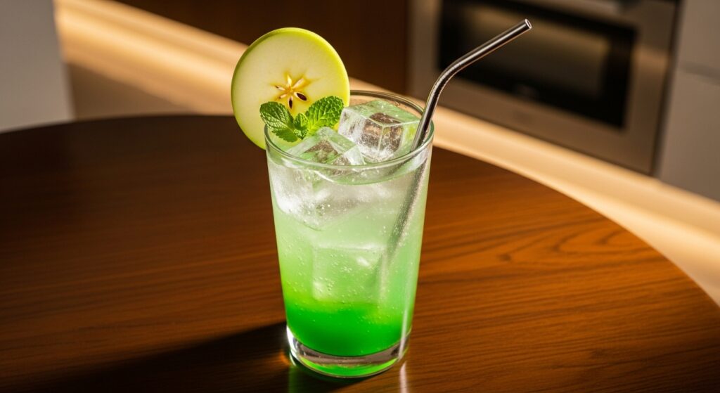 Como servir soda italiana de maçã verde