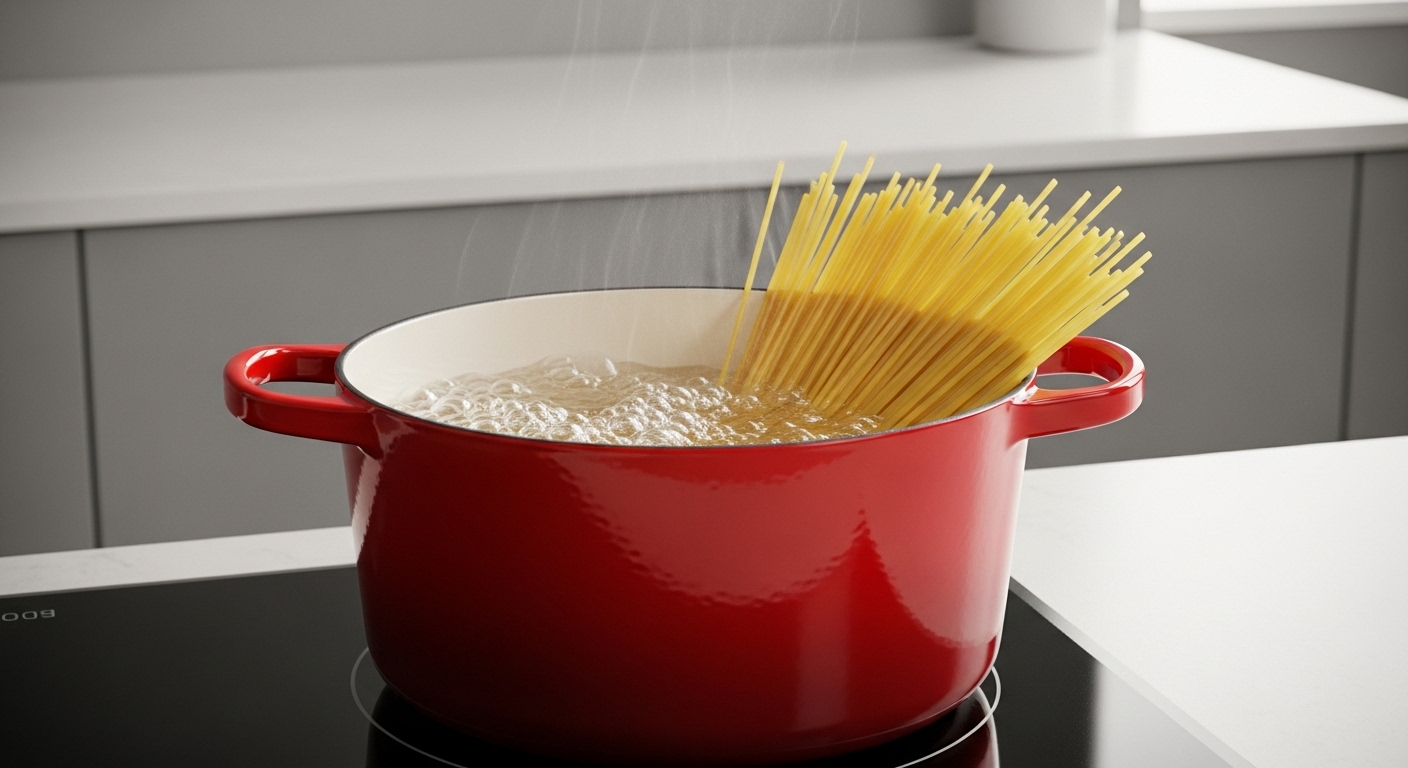 Cozinhando macarrão