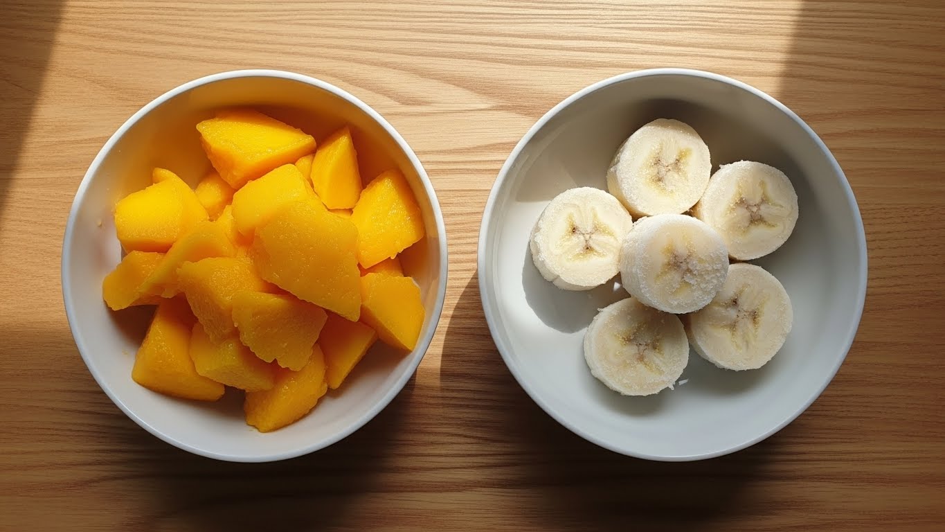 Ingredientes da vitamina de manga