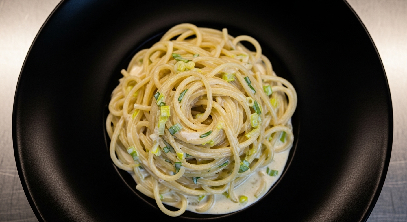 Receita de macarrão com alho poró