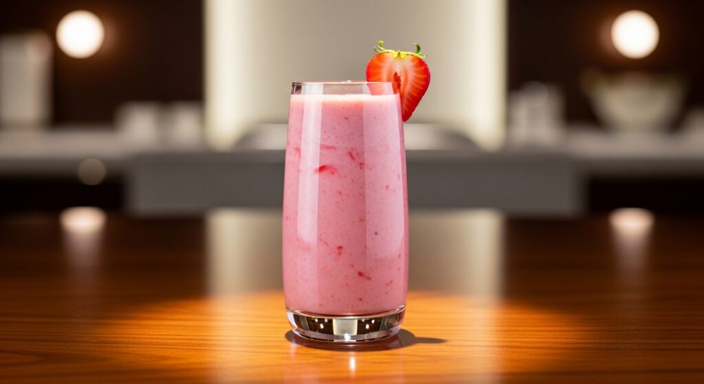 Receita de vitamina de morango com whey