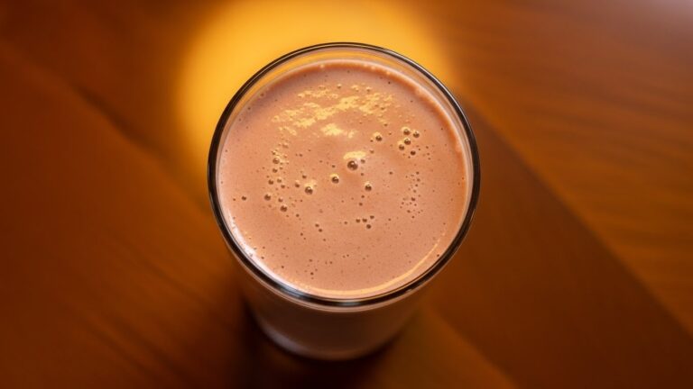 Servir shake de café com com morango