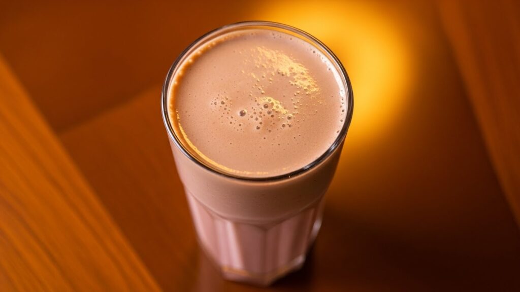 Shake de café com morango