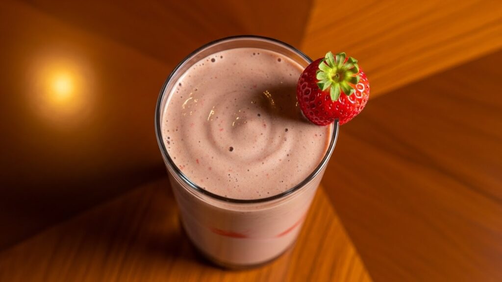 Shake de morango com chocolate