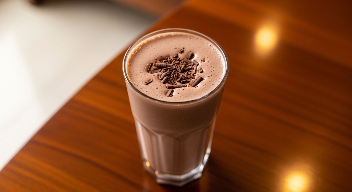 Shake de whey com chocolate