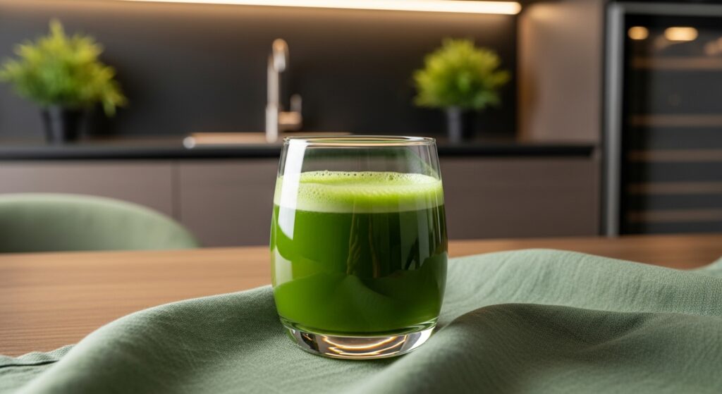 Suco verde para tomar em jejum pela manhã