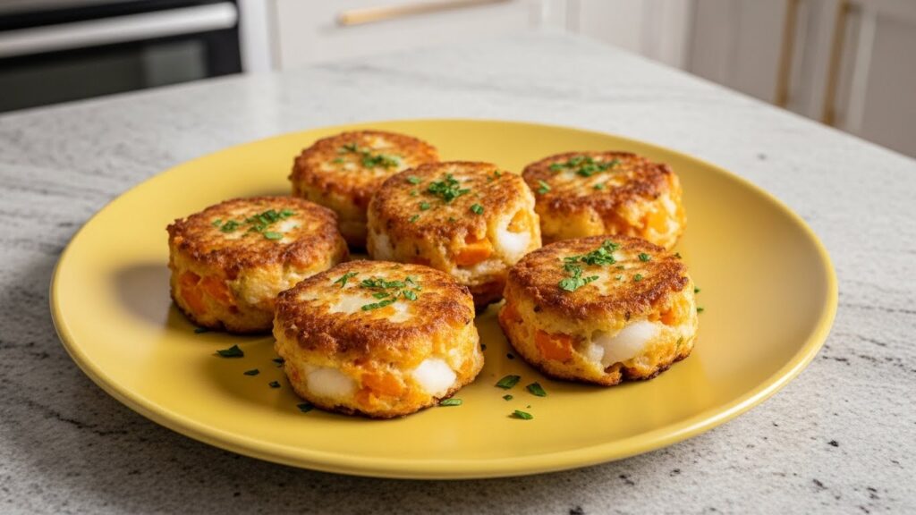 Bolinho de bacalhau com batata doce