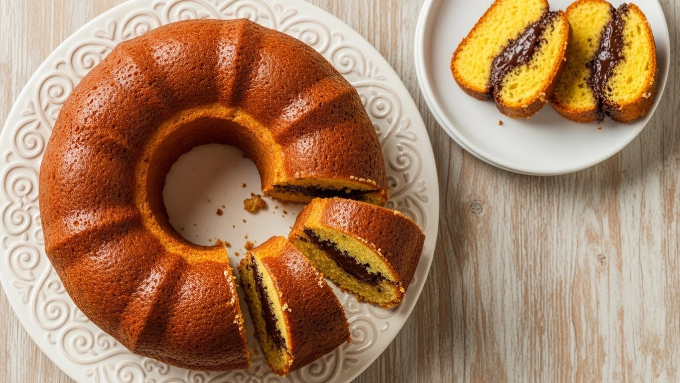 Bolo de cenoura recheado