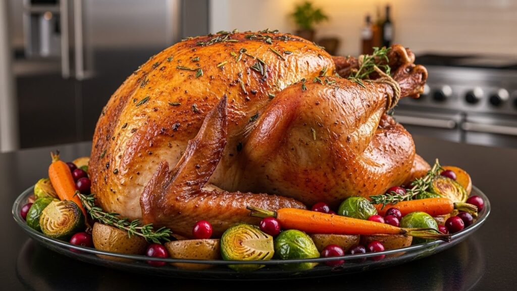 Chester fit para servir com farofa de Natal fit