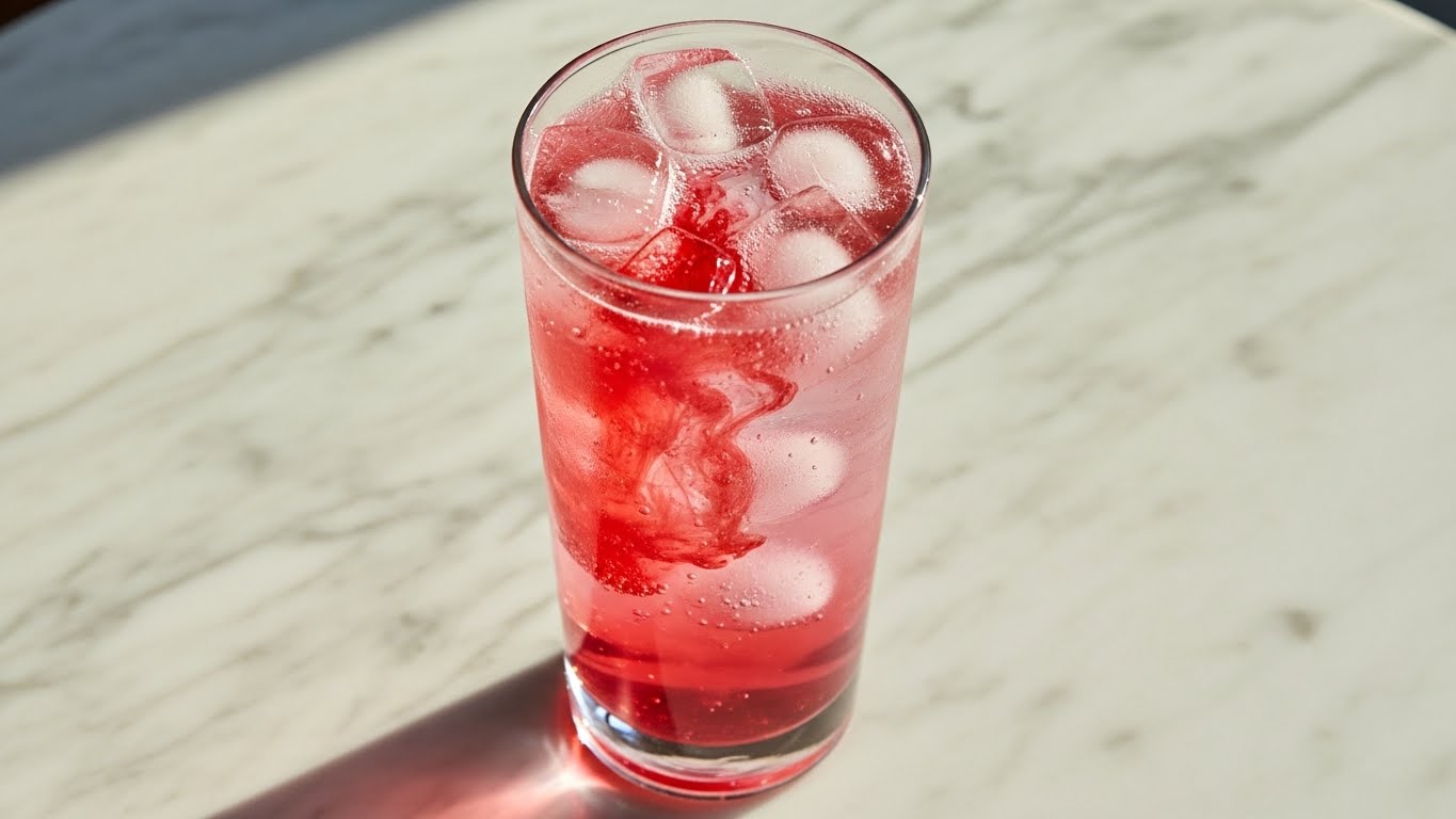 Como misturar a soda italiana de morango