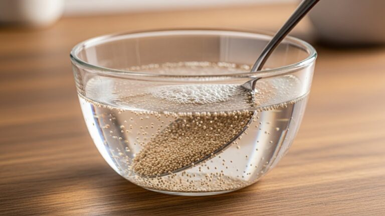 Fermento biológico. com água morna