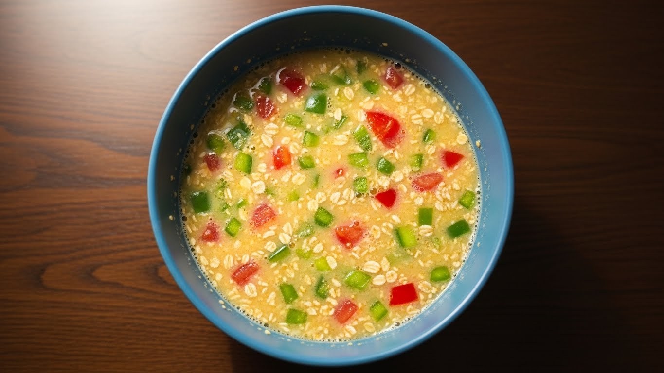 Ingredientes do omelete com aveia Ingredientes do omelete com aveia