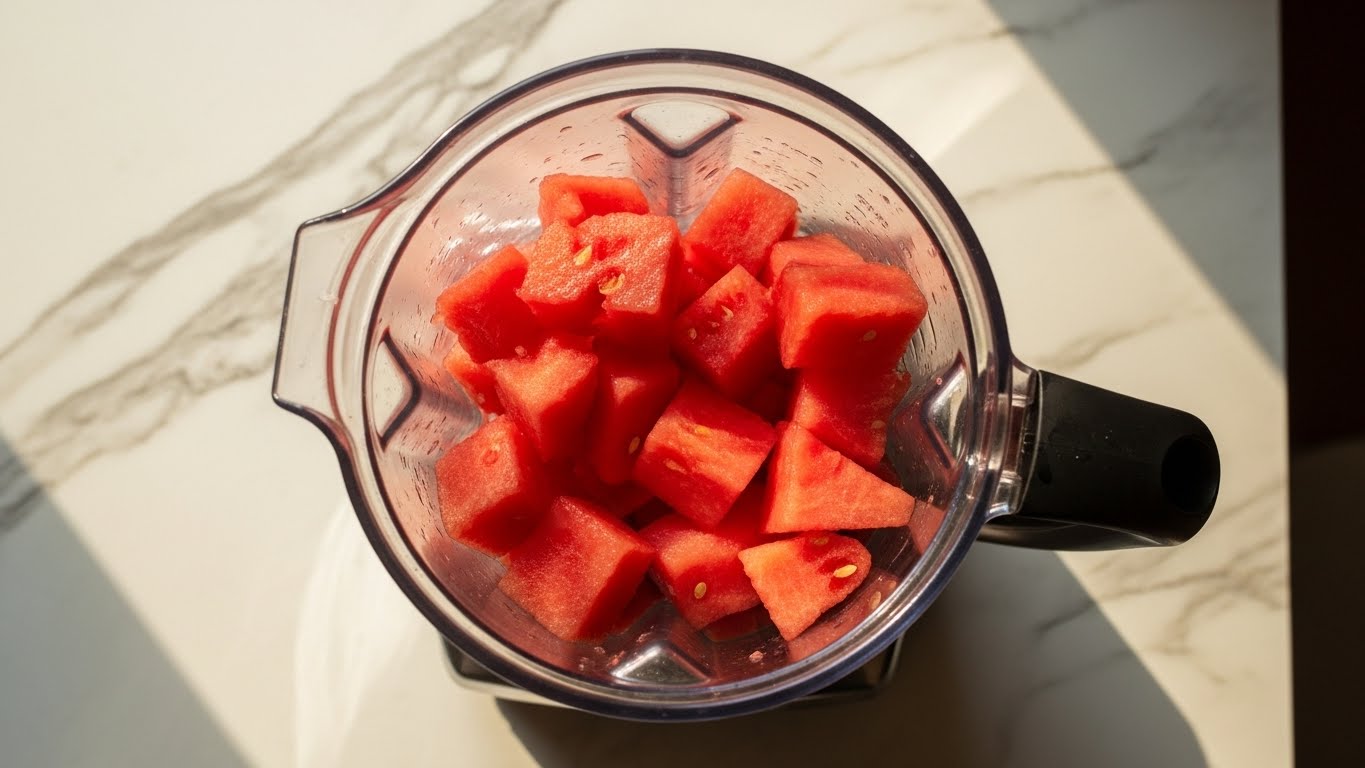 Melancia em um liquidificador Melancia em um liquidificador