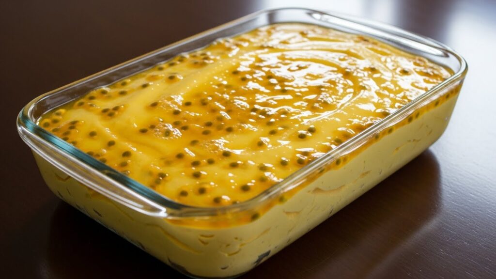 Mousse de maracujá proteico