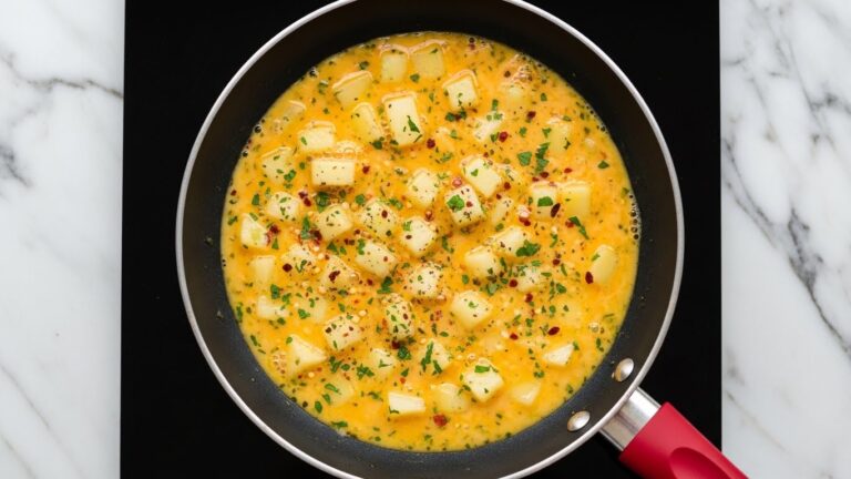 Omelete com aveia no fogo