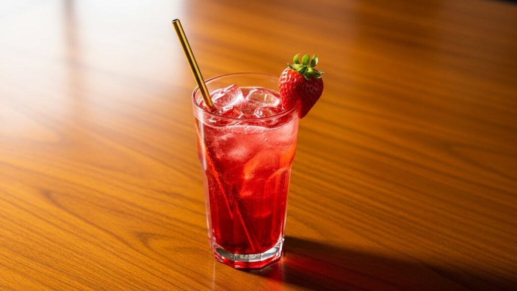 Receita de soda italiana de morango