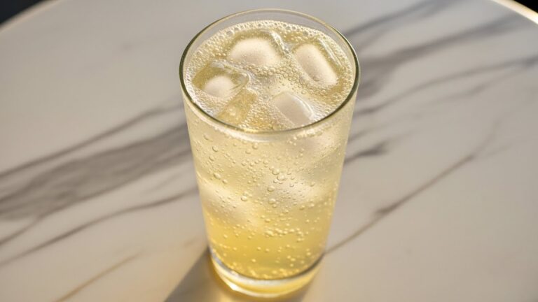 Soda italiana de limão sendo preparado