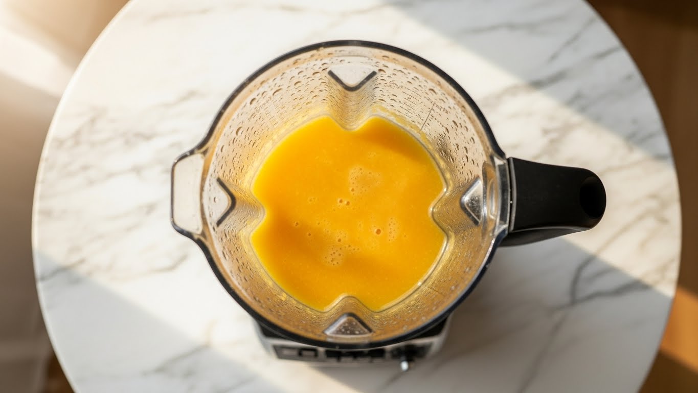 Suco de manga no liquidificador Suco de manga no liquidificador