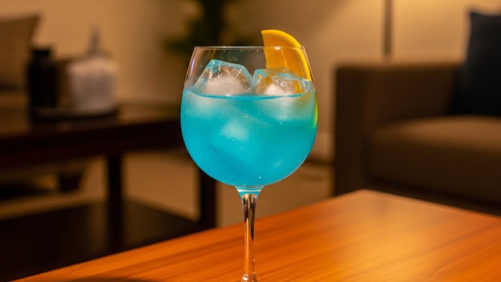 Drink blue lagoon sem álcool