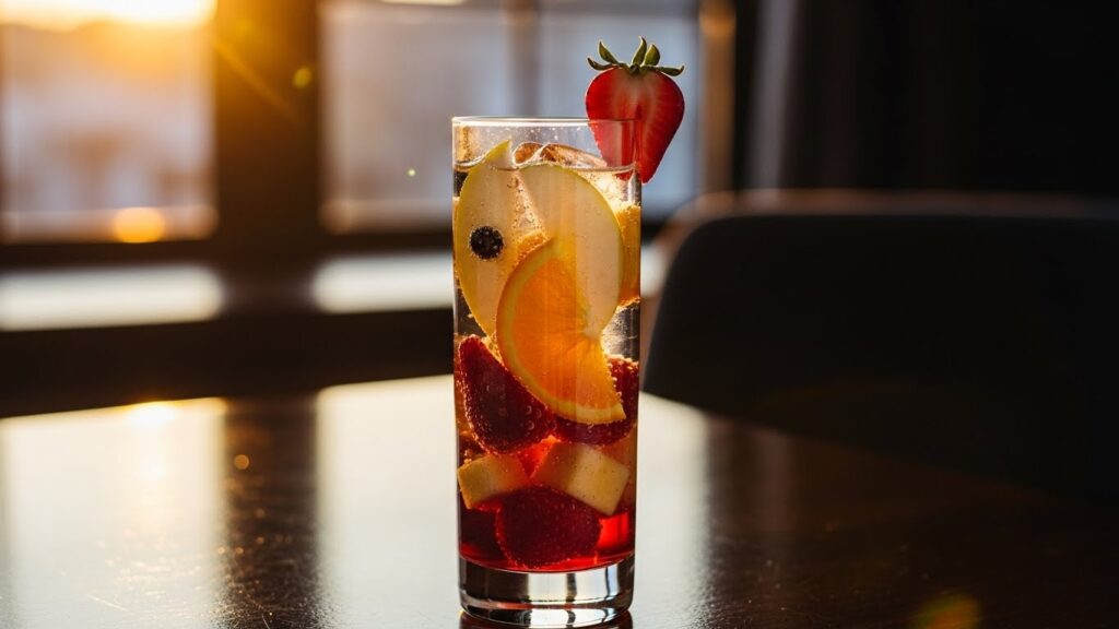 Espumante com frutas