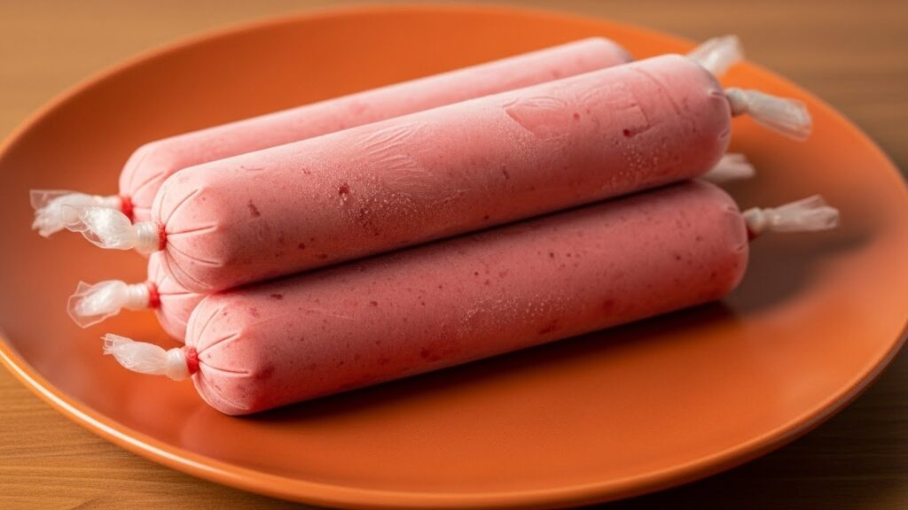 Geladinho proteico de morango