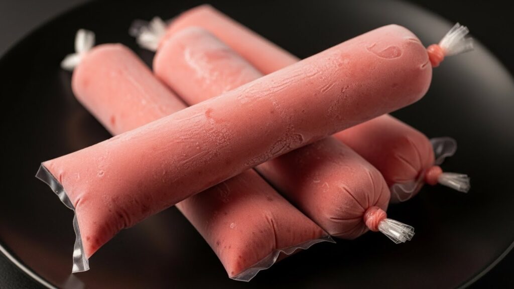 Geladinho vegano de morango