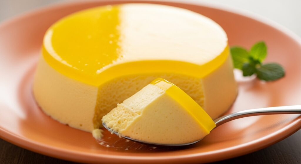 Mousse de manga com gelatina