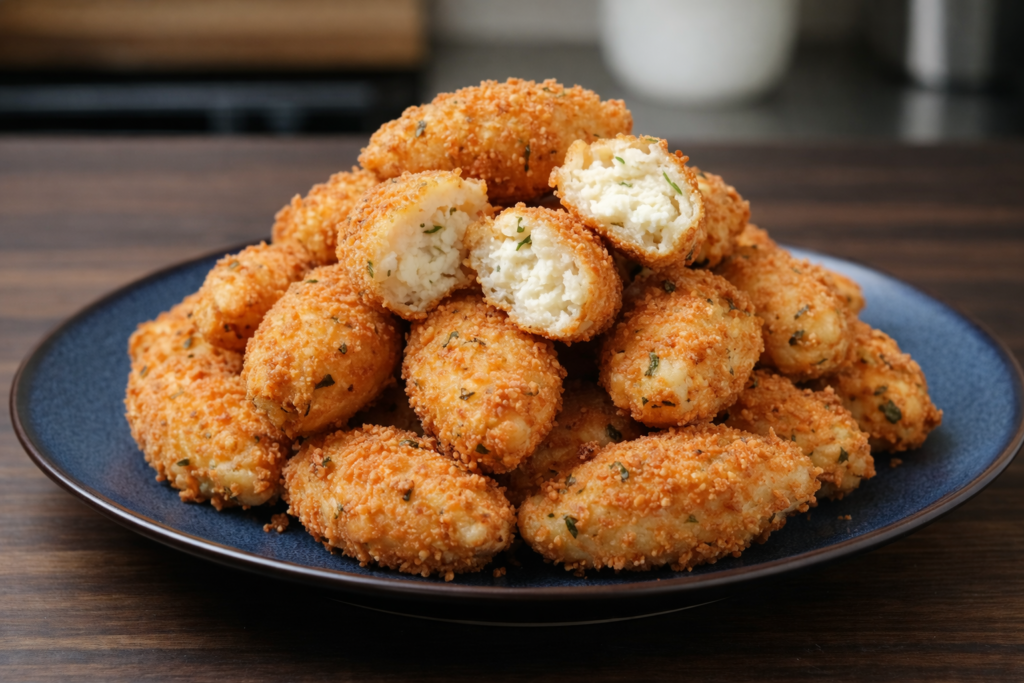 Receita bolinho de arroz simples e frito