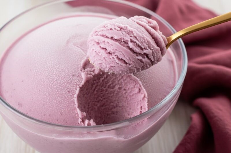 Sorvete de uva congelada