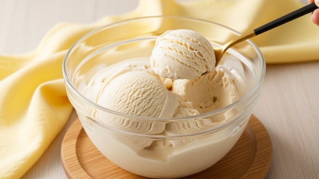 Sorvete de banana congelada