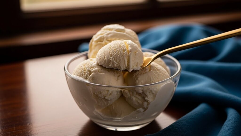 Sorvete de coco caseiro
