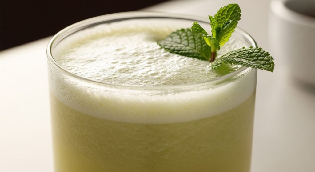 Suco de abacaxi com hortelã